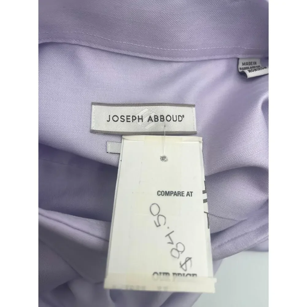 Joseph Abboud Men's 18.5 34/35 2XL Purple Non-Iron Regular Fit Dress Shirt